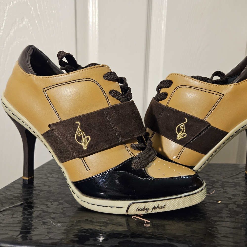 SOLD- Baby Phat Tan and Brown Women's Heels
